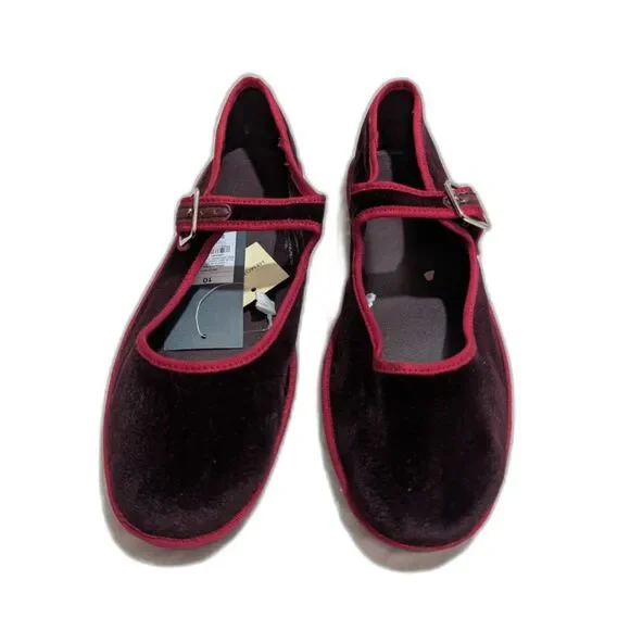 Women's Halston Ballet Flats -Universal Thread- Burgundy Size 10 - Picture 6 of 8